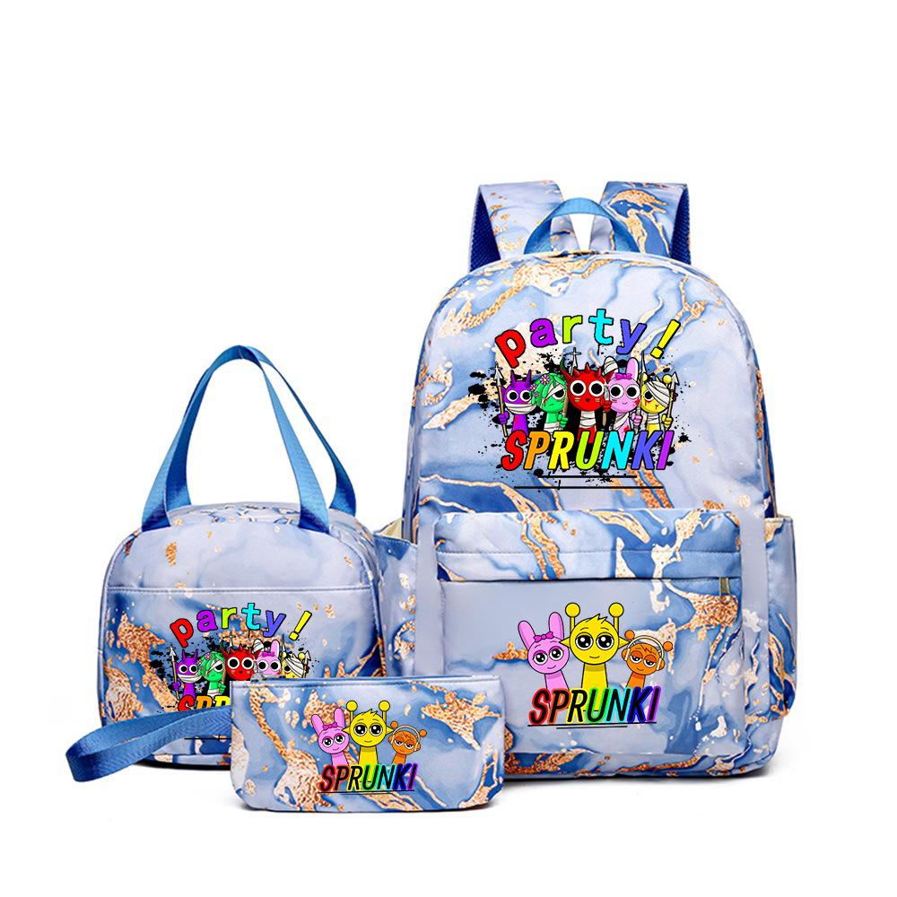 Rhythm Box Student School Bag Children's Backpack Backpack Three-piece Set