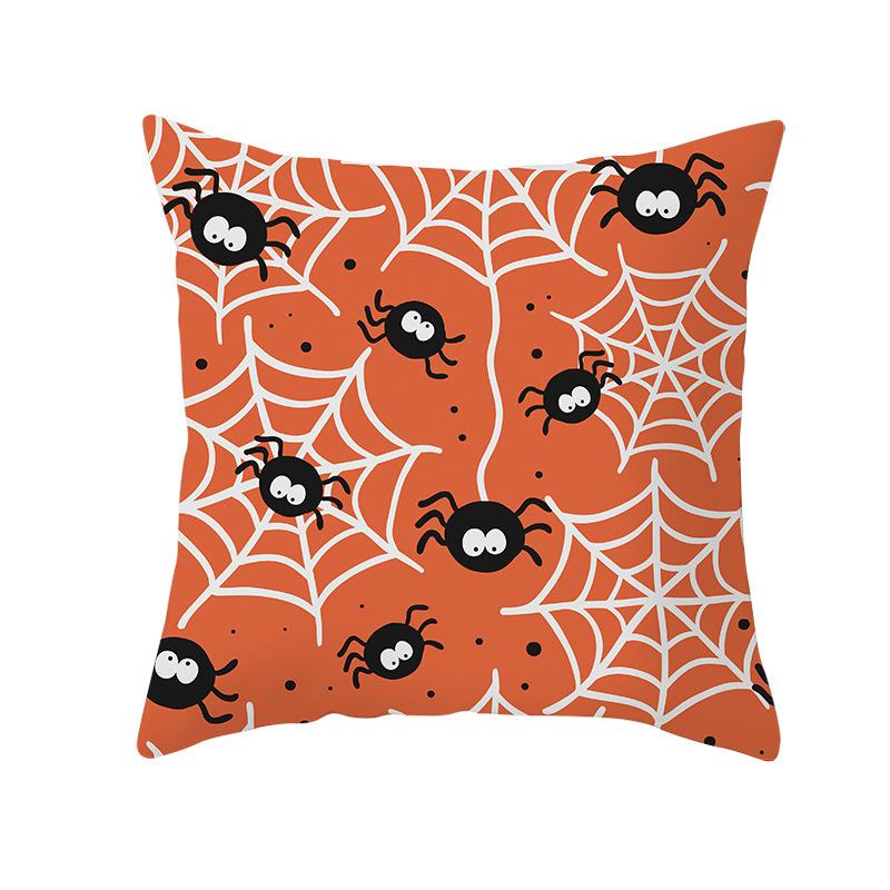 Funny Halloween Pillow Cover Wish Home Living Room Sofa Cushion Cover Fun Printed Peach Skin Pillow
