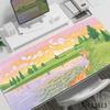 Orange Sunset Lake Blossom Landscape Mouse Pad Waterproof NonSlip Warm Tone Art Large Gaming Desk Mat Nature Scenery