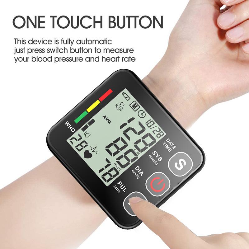 Wrist Electronic Sphygmomanometer Household Automatic High-precision Medical Backlight Wrist Blood Pressure Measuring Instrument