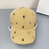 Creative Colorful Rhinestones Baseball Cap Distressed Design Cotton Sunscreen Hat Fashion Solid Color Sunshade Hat Outdoor