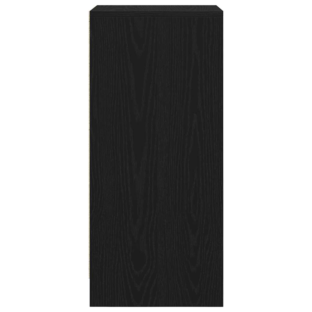 Shoe Cabinet Black Oak Effect 29.5 x 34 x 76 cm Particleboard