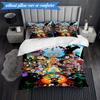 3PCS Owl Adventure In Colorful Land Bedding Set,Including 1pc Duvet Cover And 2pcs Pillowcases Perfect for Bedroom, Dormitory, Fan Christmas Gift