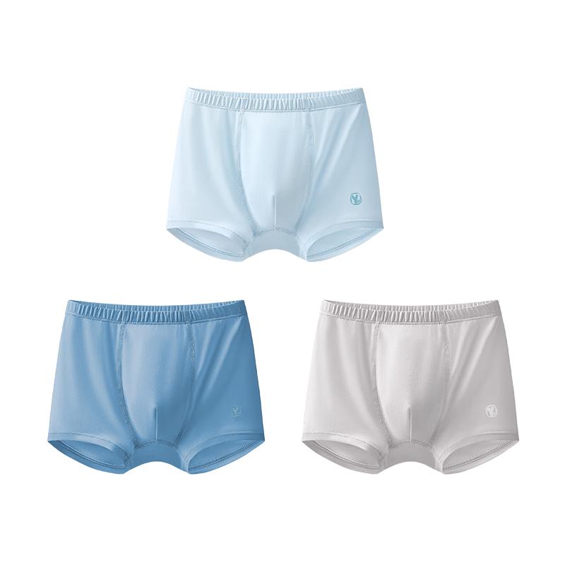 YEEHOO Teen Anti-Bacterial Pure Cotton Boxer Briefs 3-Pack 175