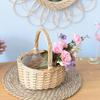 Flower Basket Rattan Portable Basket Flower Arrangement Green Plant Willow Bamboo Egg Basket Storage Basket