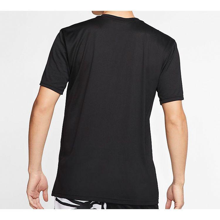 Nike Dri-Fit Legend Logo Print Short Sleeve T-Shirt Men Tops Black CT6471-010