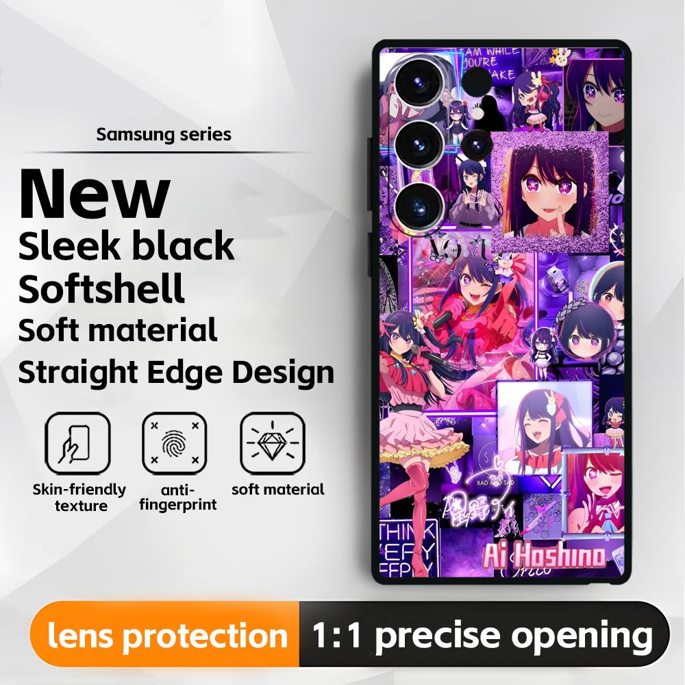 Anime Oshi no Ko  Phone Case For Samsung Galaxy S25 S24 S23 S22 S21 S20 Plus Ultra Note20 Soft Black