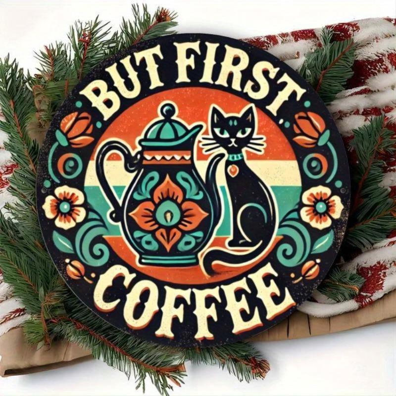 2D Flat Hanging Decorative Metal Sign Hand Painted Art