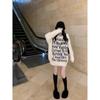 Trendy Mink Velvet Jacquard Knit Sweater - Round Neck, Long Sleeve, Loose Fit for Autumn/Winter