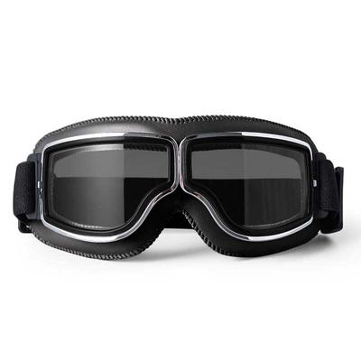 Wayocfei Gogle Motocyklowe z Okularami Ochronnymi na Szerokie Pole Widzenia UV Odporne na Uderzenia Kask Unisex do Sportów Outdoorowych Oprawka Szara Soczewki Osłona, Piesze Wycieczki,