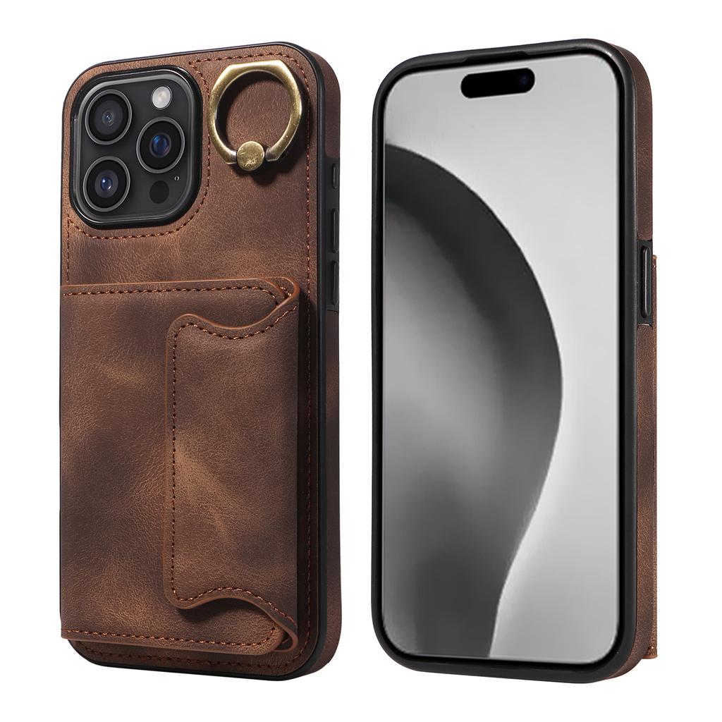 Ring Bracket Card Holder Slots Cover Phone Case for iPhone 16 Series.for iPhone 16,iPhone 16 Plus,iPhone 16 Pro,iPhone 16 Pro Max