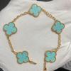 Nuova Versione Bracciale Quadrifoglio Cinque Fiori Agata Rossa Naturale Madreperla Bianca Bracciale da Donna Bracciale Laser