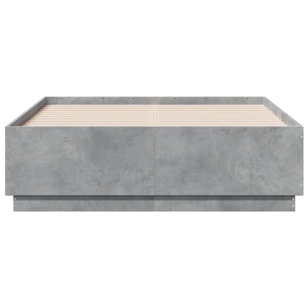 Bed Frame Concrete Grey 120x190 cm Particleboard