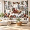Weihnachtlich bedruckter Wandteppich für Schlafzimmer Wohnzimmer Wanddekoration Feiertagsgeschenk