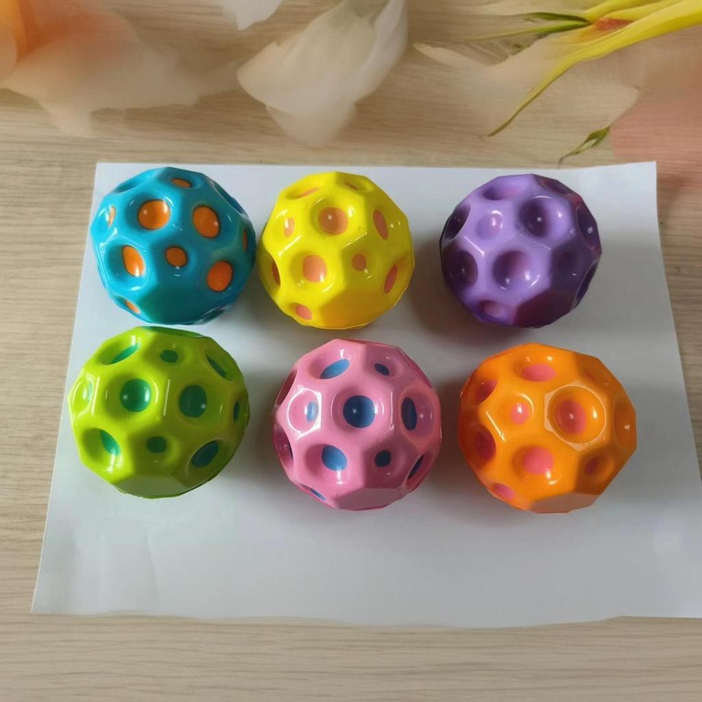 7cm High-Rebound PU Bouncy Ball - Coral Moon Rubber Wrist Toy, Hot Seller