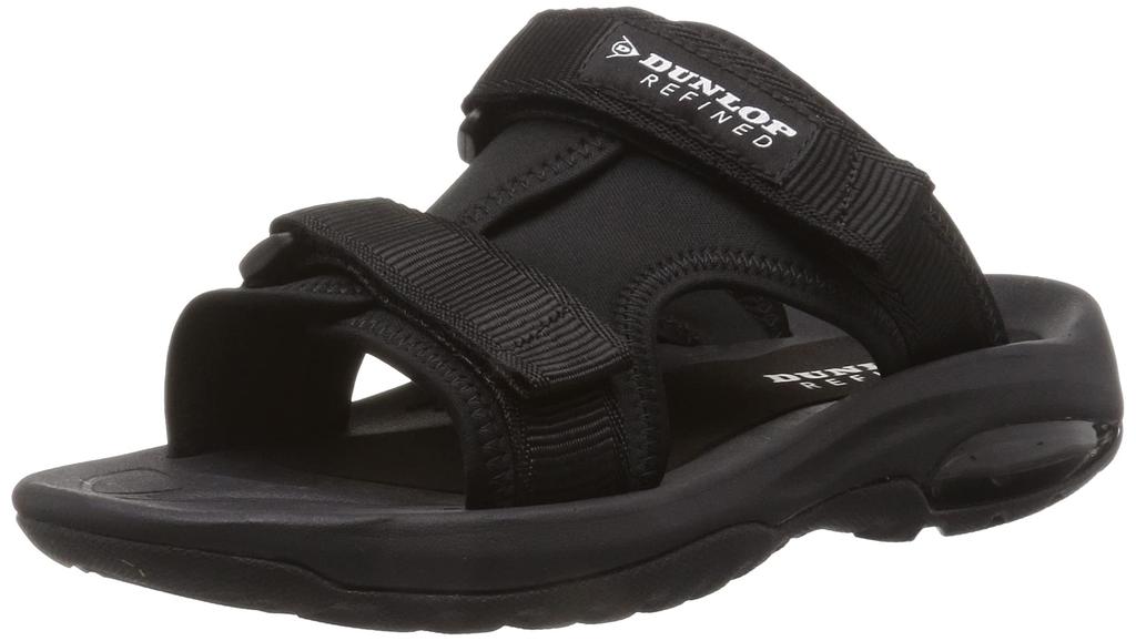 Dunlop Refined Cushioned Lightweight Outdoor Sports Sandals DSM403 Sizes Shock-Absorbing Black, 28.0cm-28.5cm