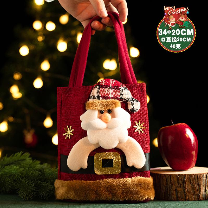 Christmas Tote Bag Candy Gift Bag Small Tote Bag for Children