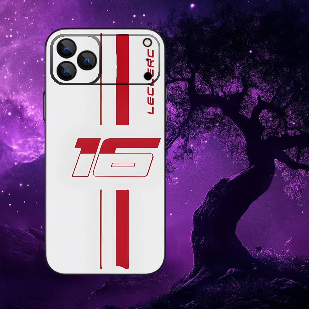C-Charles L-Leclerc F-F1 16 Phone Case For iPhone 17,16,15,14,13,12,Pro,Max,Plus,E,SE4,Air,Mini Black Soft Box