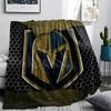 Vegas Golden Knights Pattern Flannel Blanket, High Quality Comfortable for All Seasons, Home Decor, Warmth and Comfort, Perfect for Gifts.