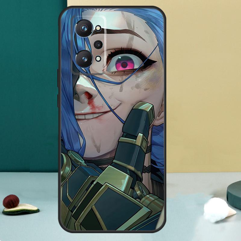 Jinx Arcane For Realme 14 13 Pro Plus 10 11 12 GT 5 6 6T GT7 Pro C61 C55 C53 C51 C21Y C25S C75 C67 Case