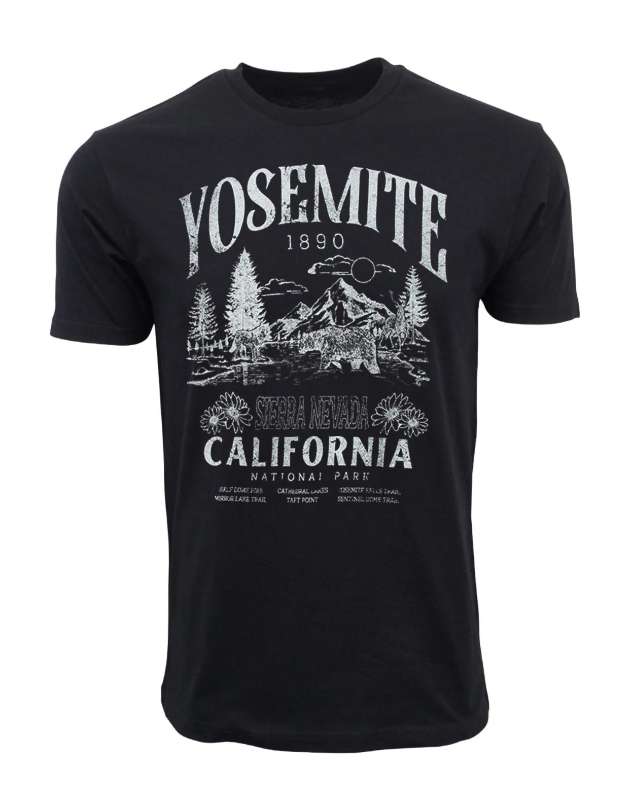 

Unisex Adult Casual Graphic YOSEMITE NATIONAL PARK T SHIRT T-Shirt XXXL