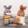 Rabbit Hamburger Bread Plush Toys Pp Cotton Filling Children Gifts Playroom