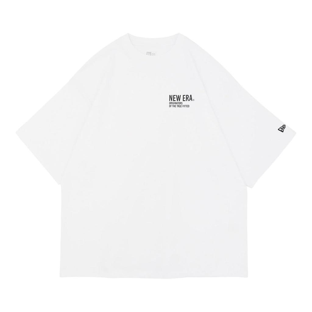 New Era Oversized White Typography T-Shirt S/S