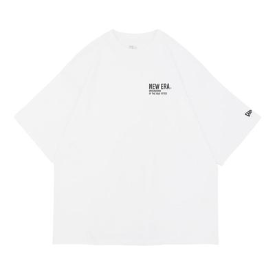 New Era Oversized White Typography T-Shirt S/S