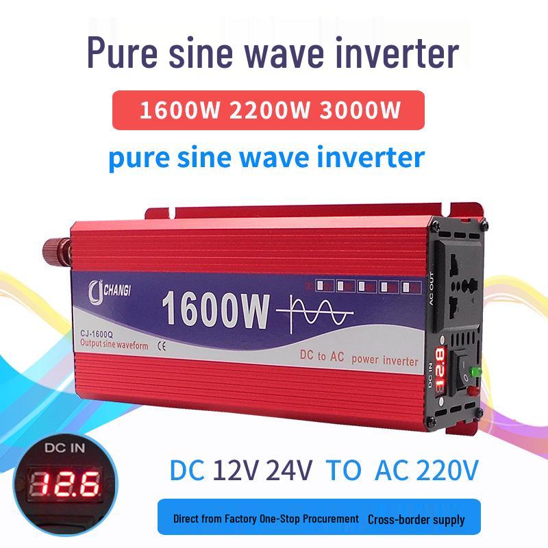 Multi-Voltage Pure Sine Wave Inverter for Solar, Car, and Home Use (12V to 72V Input, 110V/220V Output)