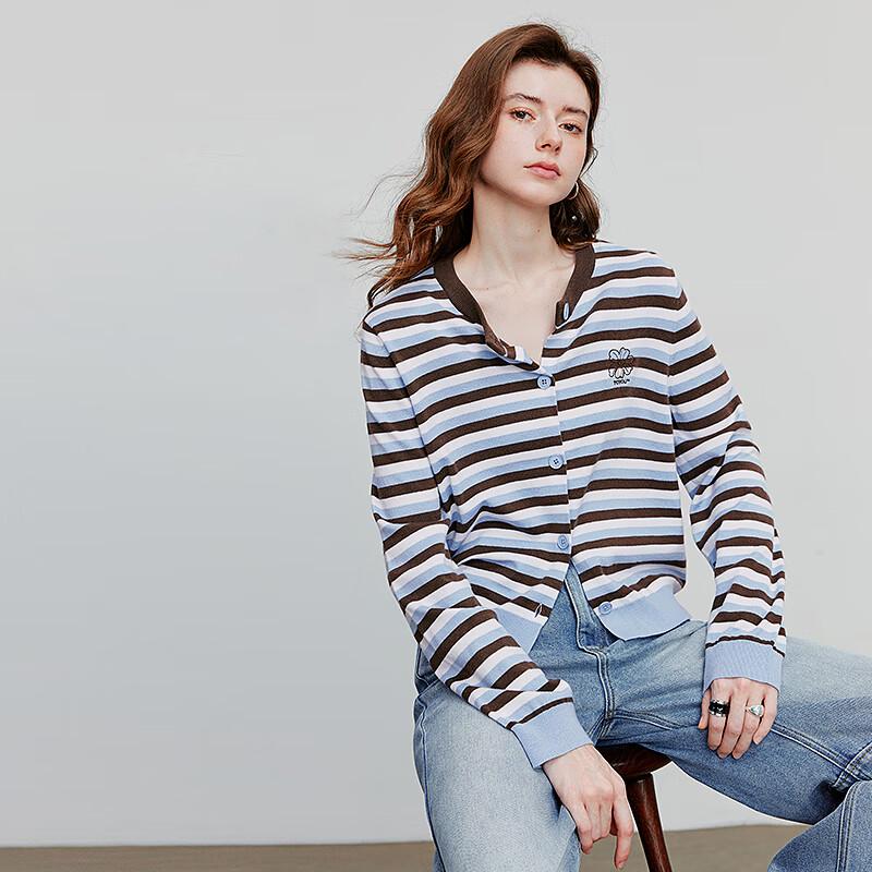 Chuyu Striped Knit Cardigan