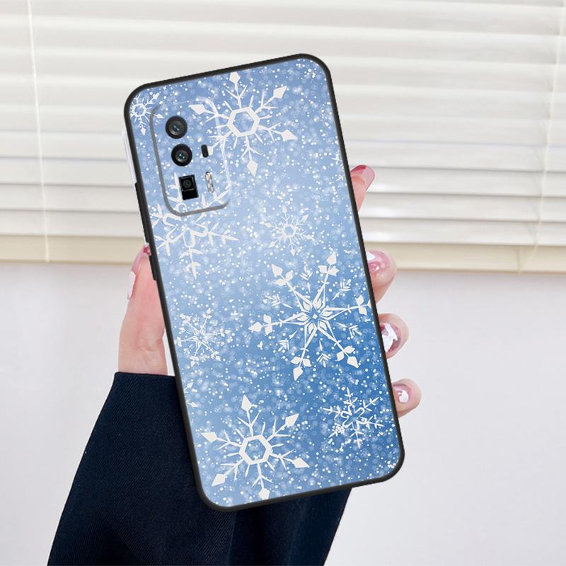 Snow Snowflake Winter Cover For Xiaomi 14 13 15 Ultra 11T 12T 13T 14T Pro POCO X7 Pro X3 X5 X6 M6 F5 F6 Pro Case