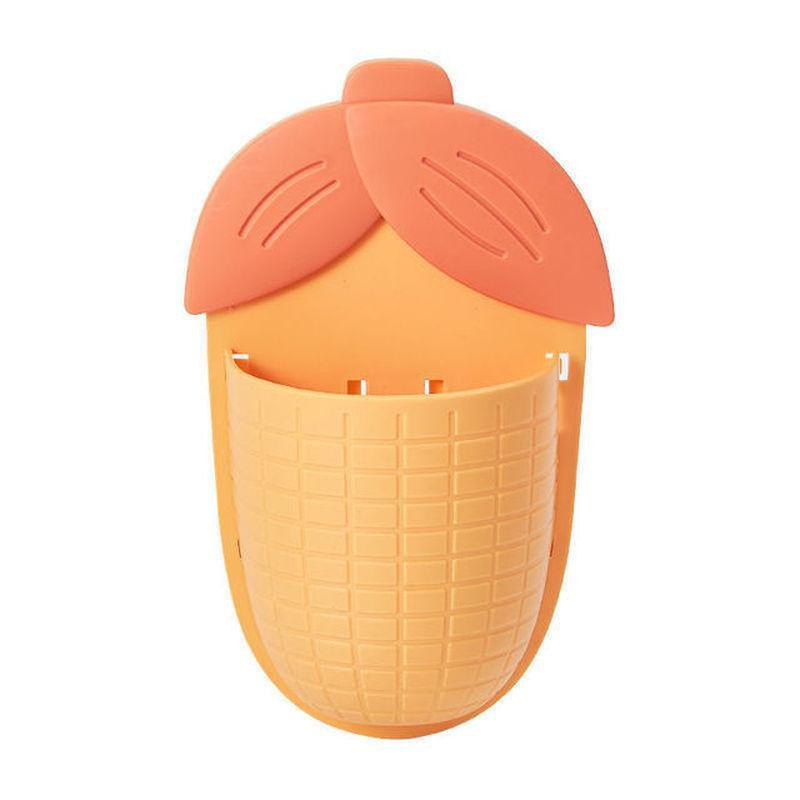 1PCS Toilet Punch-free Organizer Corn Storage Rack Bathroom Washstand Toothbrush Tube Toothpaste Storage Box Mask Storage Shelf
