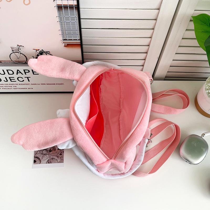 Plush Rabbit Ita Bags Soft Cute Bunny Ita Crossbody Bag Large Capacity Furry Shoulder Backpack Anime Cartoon Itabag for Girls