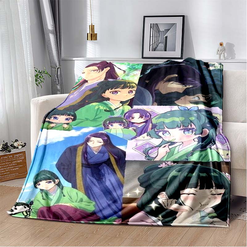 Die Apotheker-Tagebücher Maomao Jinshi Kirschblüten Flanell-Kuscheldecke Weiche Plüschdecke für Sofa Bett Anime Mädchen Heimdekoration Geschenk