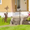 1Pc Rust-Colored Cat Garden Ground, a Fun Outdoor Decoration for Lovers, with Cat and Butterfly Design, Suitable for Muawn Art.