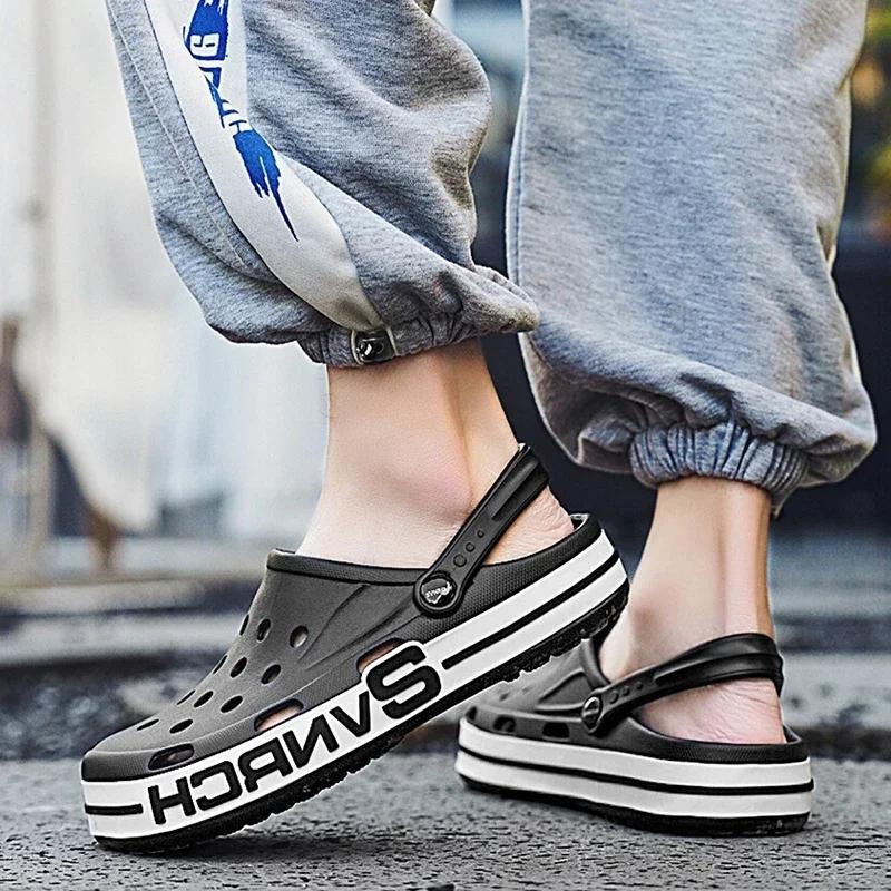 Moda Alta Qualità 2024 Nuovi Sandali da Uomo Pantofole Spiaggia Outdoor Scarpe Casual Leggere Suola Morbida Zoccoli Per Estate Sandali da Spiaggia Uomo
