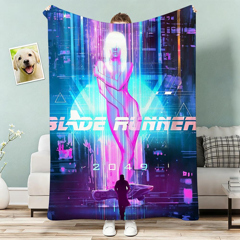 Classic Movie Blade Runner 2049 Throw Lightweight 240g Flannel Blanket Soft Skin-friendly for Summer Cooling
