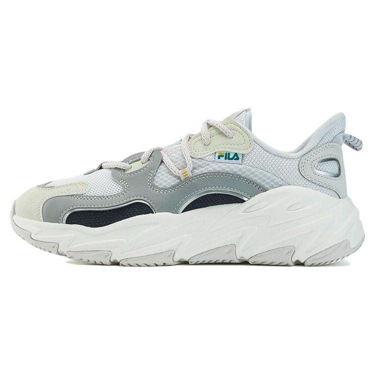 FILA Comfortable Fabric Synthetic Leather Low Top Running Shoes Women Sneakers Gray White F12W332109FNA