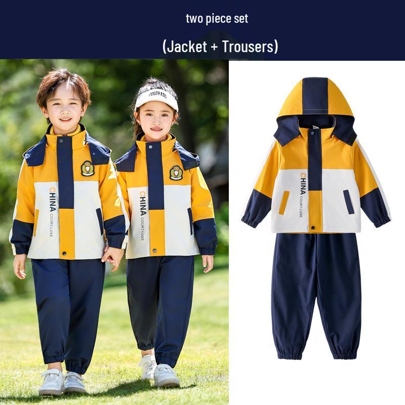 

Autumn & Winter Primary School Sports Windbreaker Set - Kindergarten & First Grade Uniform 100 cm