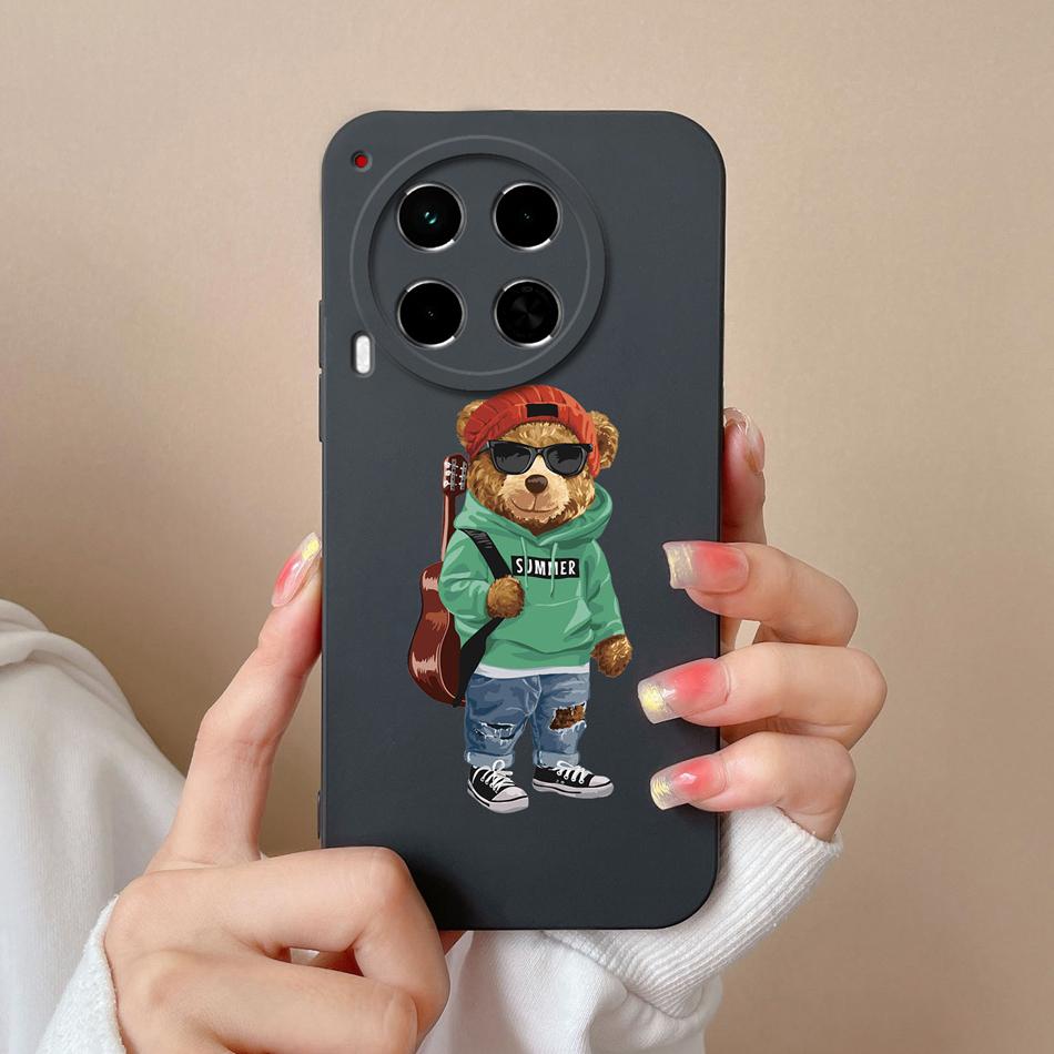 For Tecno Camon 30 Pro Premier Case Cute Cat Soft Liquid Silicone Anti Drop Phone Covers For Tecno Camon30 Pro 30 Premier Funda Tecno Camon30Premier