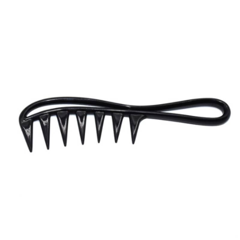 Hair Comb With Fish Bone Handle Large Teeth Styling Brush For Mens Hair Styling And Haircare