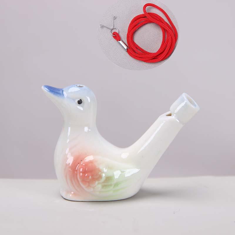 Keramisk Vattenfågel Ocarina Visselpipa - Barns Musikinstrument & Turist Hantverk