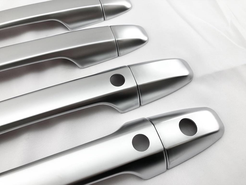 BRIGHTZ Door Handle Cover Satin Silver for Step Wagon Spada RK Knob, Plated, RK5/RK6 [DHC-NOBU-500] K5/K6 5/6