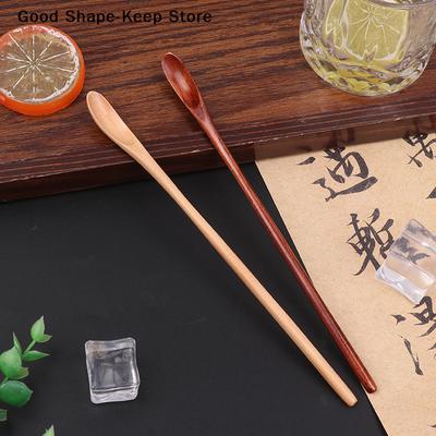 Japanischer Kochhonig Zuckerspoon Tee Kaffee Rührlöffel Kleiner Löffel Langer Griff Holz Löffel Haushalt Dessert Getränke Löffel