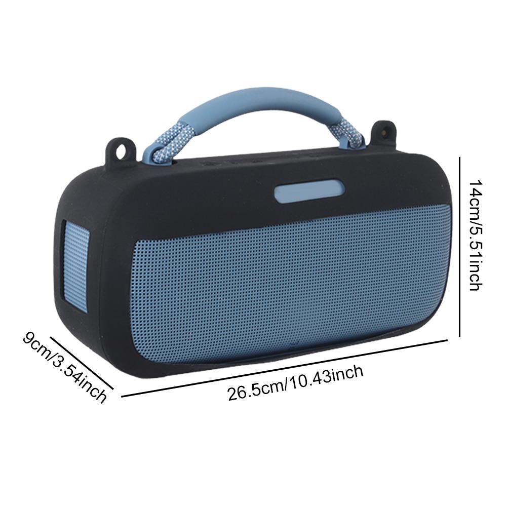 Silicone Cover Case with Shoulder Strap Protective Skin Sleeve Portable Speaker Case for Bose SoundLink Max Speaker