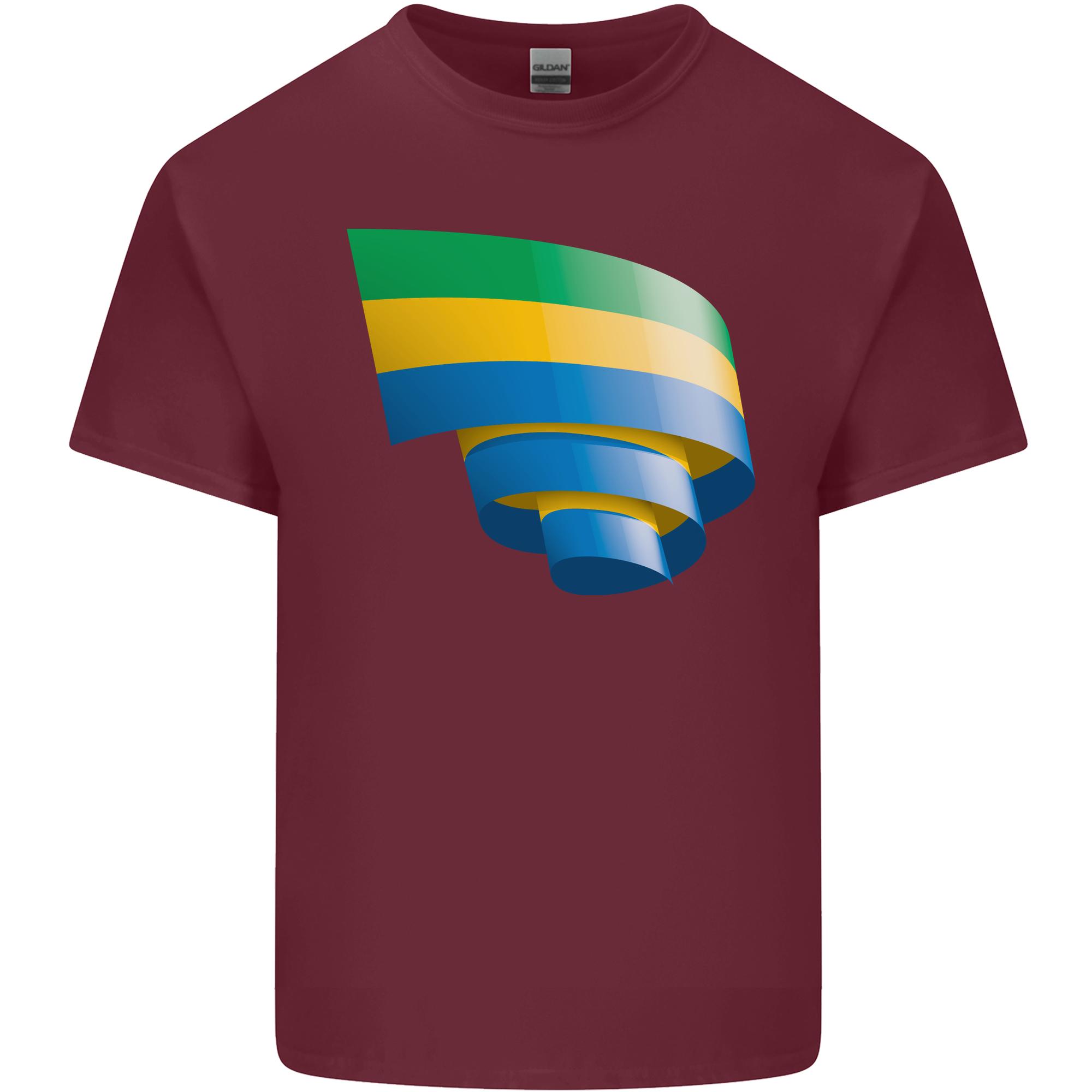 Curled Gabon Flag Gabonese Day Football Unisexs Light Cotton TShirt S