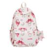 Trendy Lightweight Nylon Backpack For Middle And High School Students In Pink And White