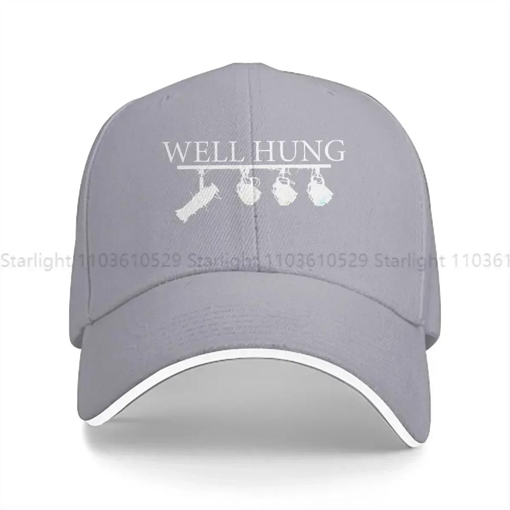 Washed Mens Baseball Cap Well Hung Lighting Technician Trucker Snapback Caps Dad Hat Engineer Golf Hats