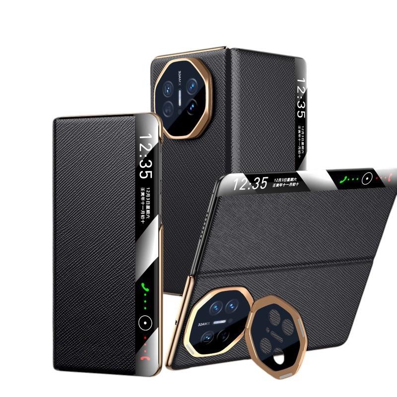 Phone Case Mate X6 Smart View Cover X5 Collector Edition X3 Stand Shockproof Genuine Leather Business Style