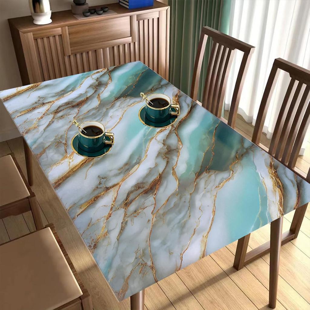 Teal Marble Peel and Stick Wallpaper Vinyl Granite Self Adhesive Wallpaper Waterproof Contact Paper for Countertop Cabinets